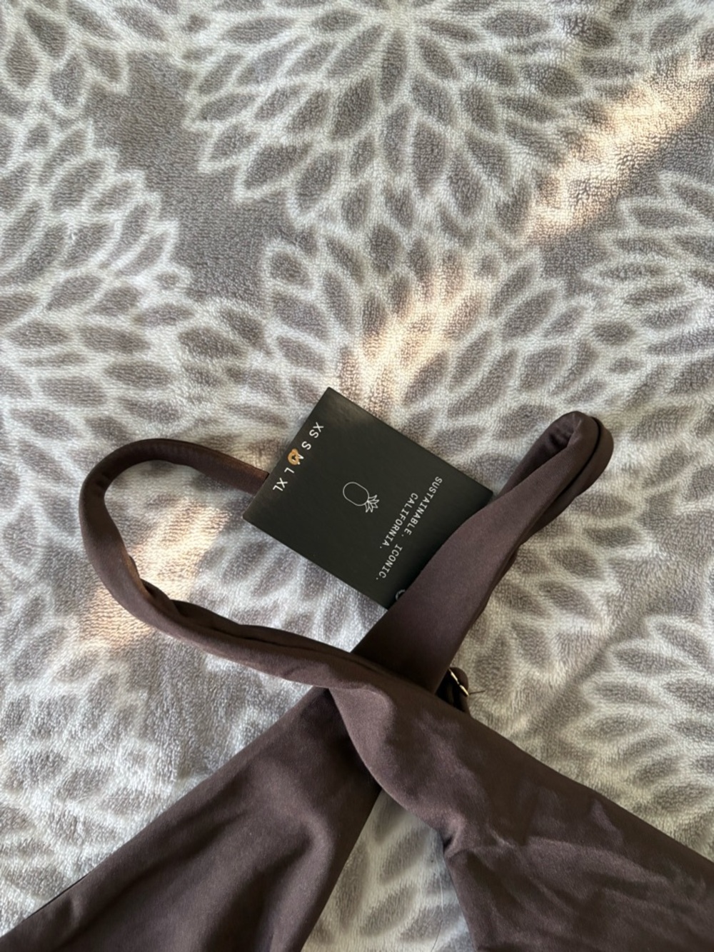 Skatie Jasmine Cross-Front Bikini Top — Toasted Brown - Picture 4 of 5